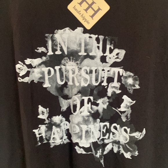 Haute-Hippie sleeveless tee in black. - Picture 2 of 4